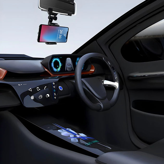 Acheter Support de téléphone de rétroviseur de voiture pour la Navigation  Selfies diffusion en direct support de téléphone de voiture rétractable  multifonctionnel