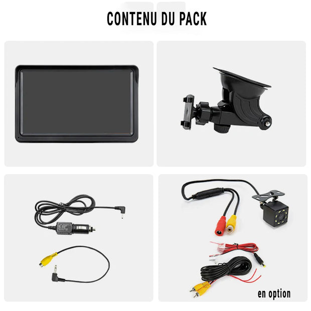 Écran CarPlay Sans Fil 7" avec Support Ventouse – Compatible Android Auto