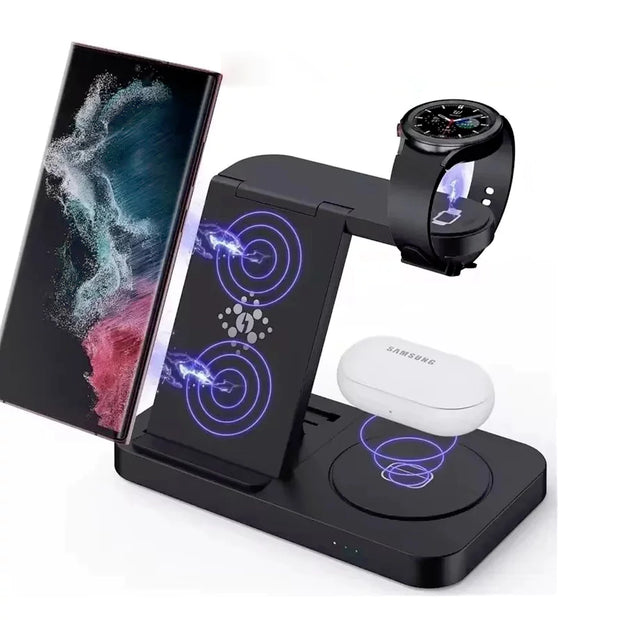 Station de Chargement Telephone 4 en 1 sans fil