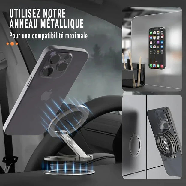 Support Téléphone Magnétique Double Face MagSafe 