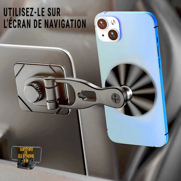 Support Téléphone Magnétique Fixation Écran Voiture – Collage 3M Ultra Stable, Rotation 360°