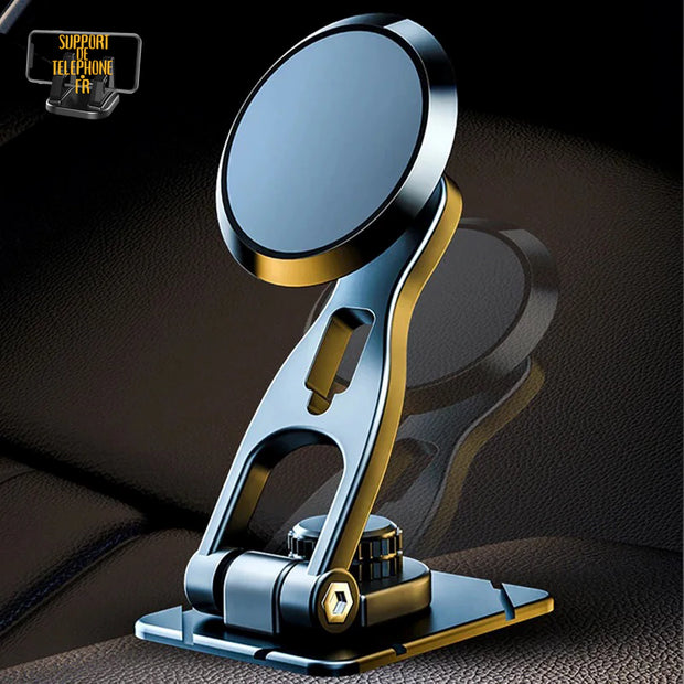 Support Téléphone Magnétique Fixation Écran Voiture – Collage 3M Ultra Stable, Rotation 360°