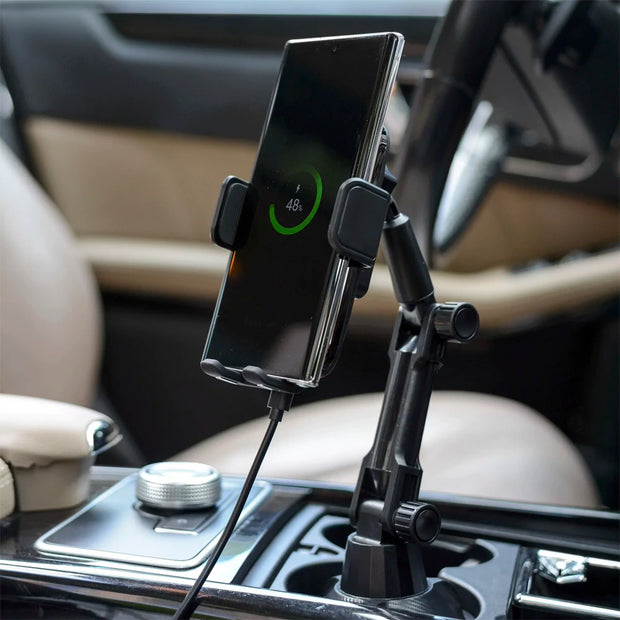 Support Telephone Porte Gobelet Chargeur sans fil