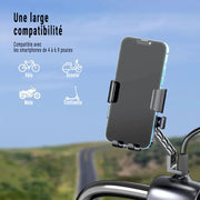 Support Téléphone Scooter Universel - Rotation 360° - Verrouillage Automatique