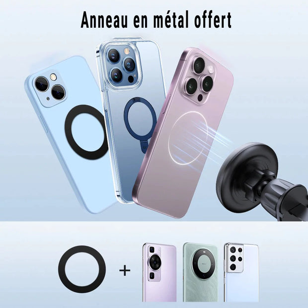 Support Téléphone Magnétique Rotatif 360° – Fixation Ultra-Stable pour Voiture (4" à 7")