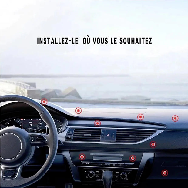 Support Téléphone Voiture Magnétique 360° – 6 Aimants Puissants – Compatible iPhone & Android