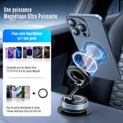 Support Téléphone Voiture Magnétique Premium – Ventouse Mécanique Haute Adhérence