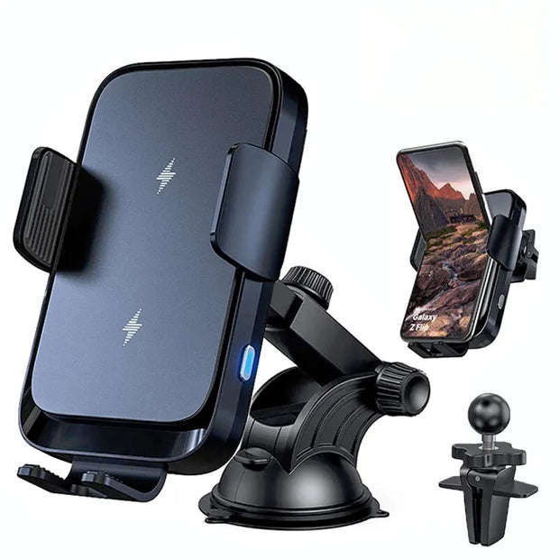 Support Telephone Voiture Pare Brise Chargeur sans fil