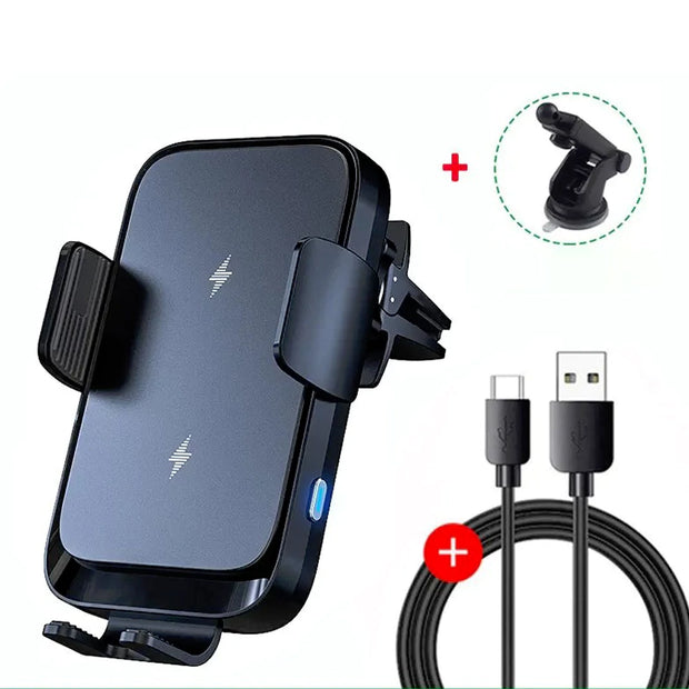 Support Telephone Voiture Pare Brise Chargeur sans fil
