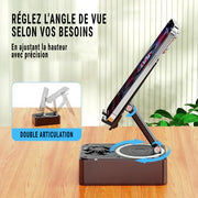 Support Téléphone avec Haut-Parleur Bluetooth – Son Puissant et Base Antidérapante