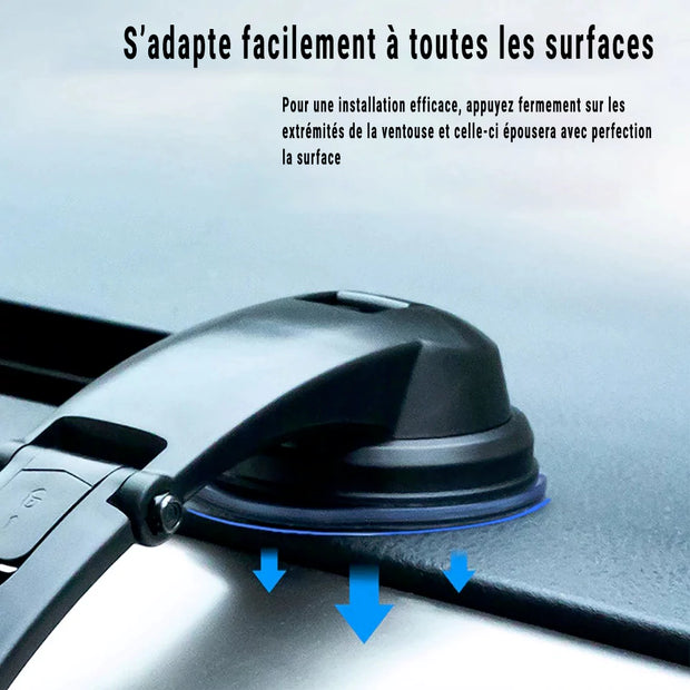 Support Téléphone Universel avec Ventouse Puissante – Rotation 360