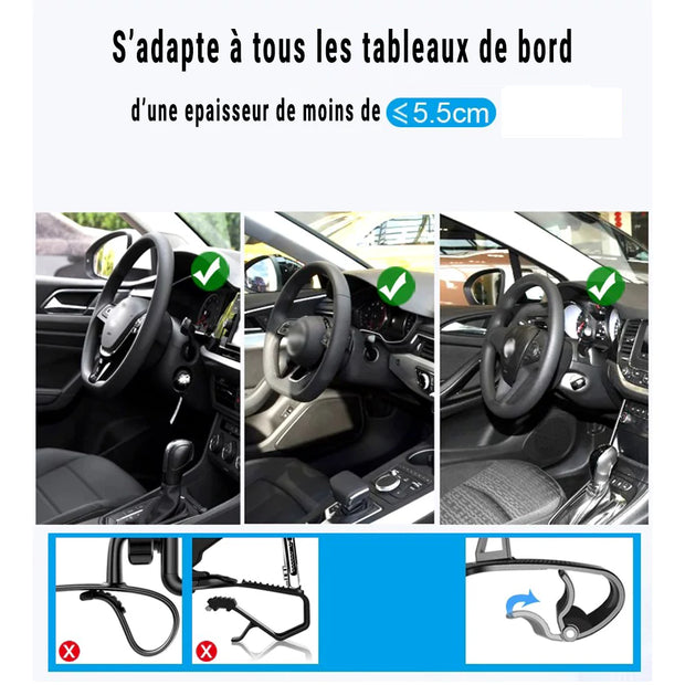 Support Telephone Voiture Aimant à pince