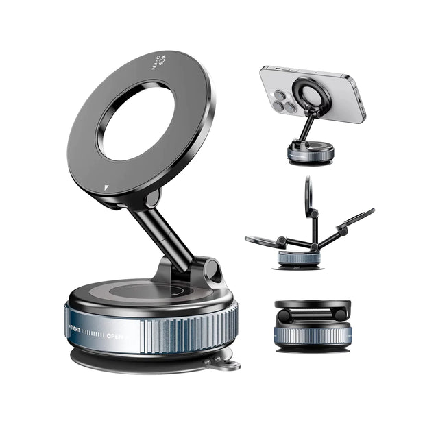 Support Téléphone Voiture Magnétique Premium – Ventouse Mécanique Haute Adhérence