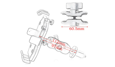 Support de telephone moto sportive - plan design