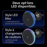 Support de téléphone avec chargeur magnétique sans fil pour voiture – Fixation grille d’aération