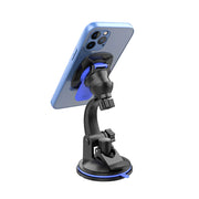 Support Téléphone Voiture à Ventouse – Fixation Rapide Quart de Tour, Rotation 360° et Bras Inclinable