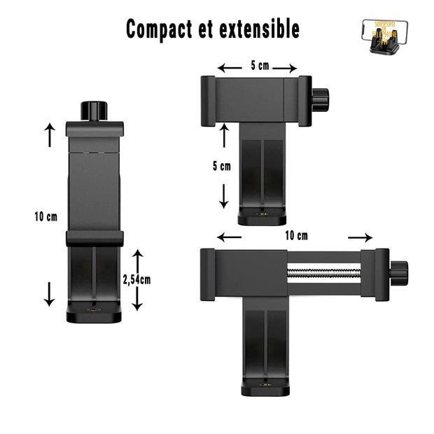 Sangle de poitrine rotative 360° pour smartphone et GoPro – Support caméra d’action pour sport extrême (ski, VTT, moto, équitation)