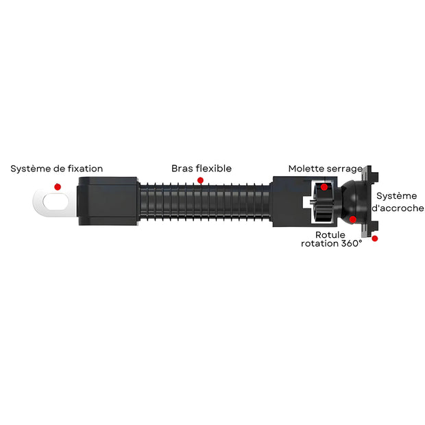 Support Téléphone Étanche Scooter – Fixation Rétroviseur – 3 Tailles – Zones Pluvieuses