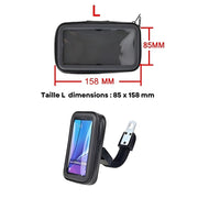 Support Téléphone Étanche Scooter – Fixation Rétroviseur – 3 Tailles – Zones Pluvieuses