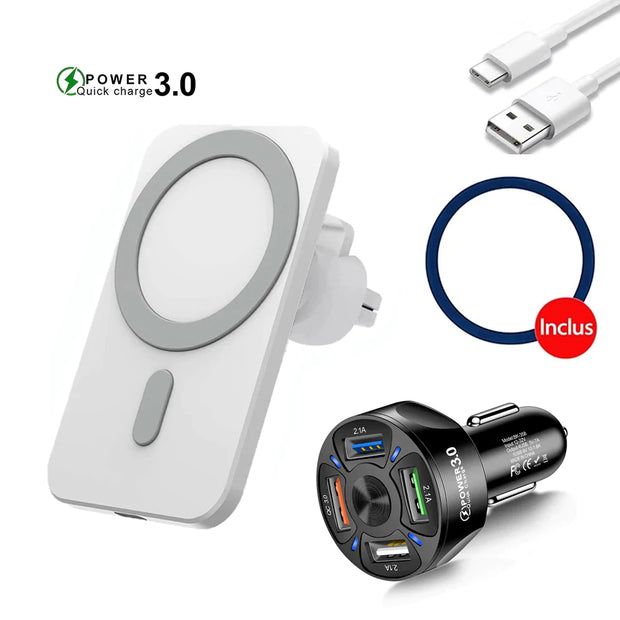 Support Telephone Voiture Aimant Chargeur sans fil