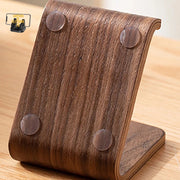 Support de téléphone en bois massif – Présentoir de cartes de visite & décoration bureau