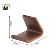 Support de téléphone en bois massif – Présentoir de cartes de visite & décoration bureau