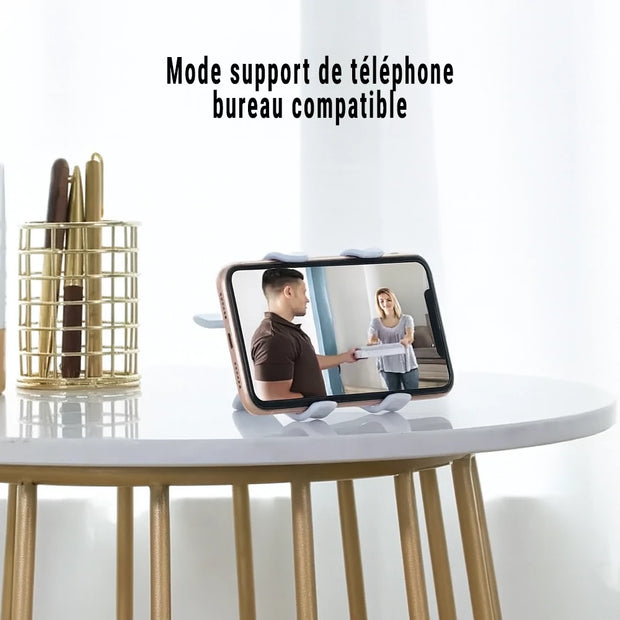 Support Téléphone Flexible 360° – Fixation Lit & Bureau Universelle