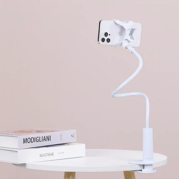 Support Téléphone Flexible 360° – Fixation Lit & Bureau Universelle