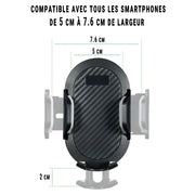 Support Téléphone Voiture Universel – Ventouse + Clip – Pare-Brise / Tableau de Bord
