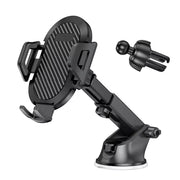 Support Téléphone Voiture Universel – Ventouse + Clip – Pare-Brise / Tableau de Bord