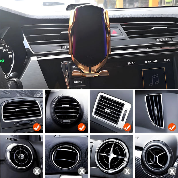 Support Telephone Voiture Chargeur Intelligent