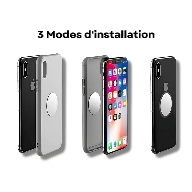 Support Telephone Voiture Aimant Double Rotation
