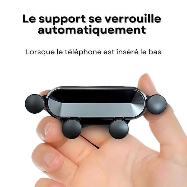 Support Telephone Voiture Grille Aeration Gravité