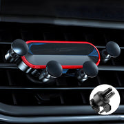 Support Telephone Voiture Grille Aeration Gravité Rouge