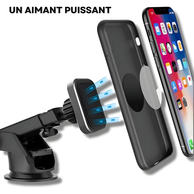 Support Telephone Voiture Ventouse Magnétique