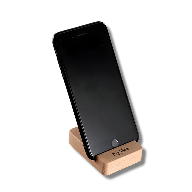 Support Telephone en Bois Personnalisé