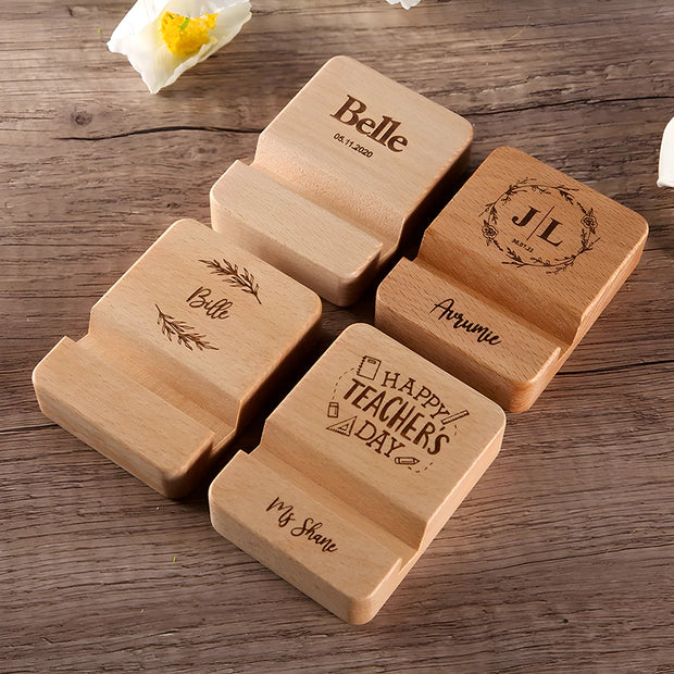 Support Telephone en Bois Personnalisé
