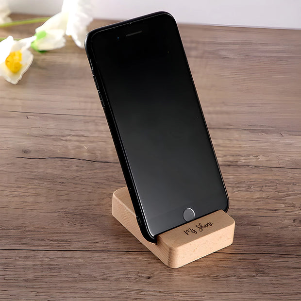 Support Telephone en Bois Personnalisé