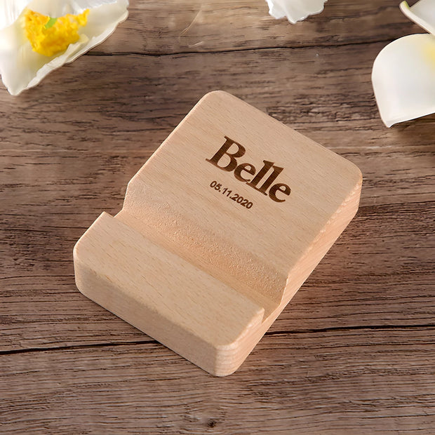 Support Telephone en Bois Personnalisé