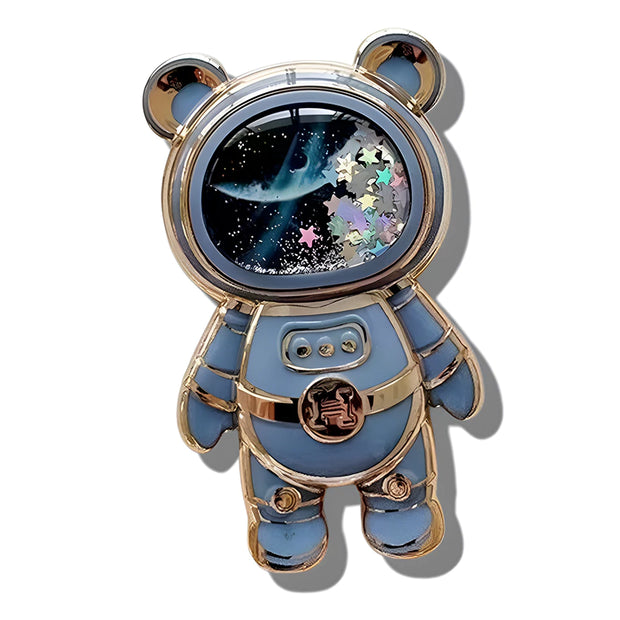 Support Telephone Pliable Astronaute Bleu