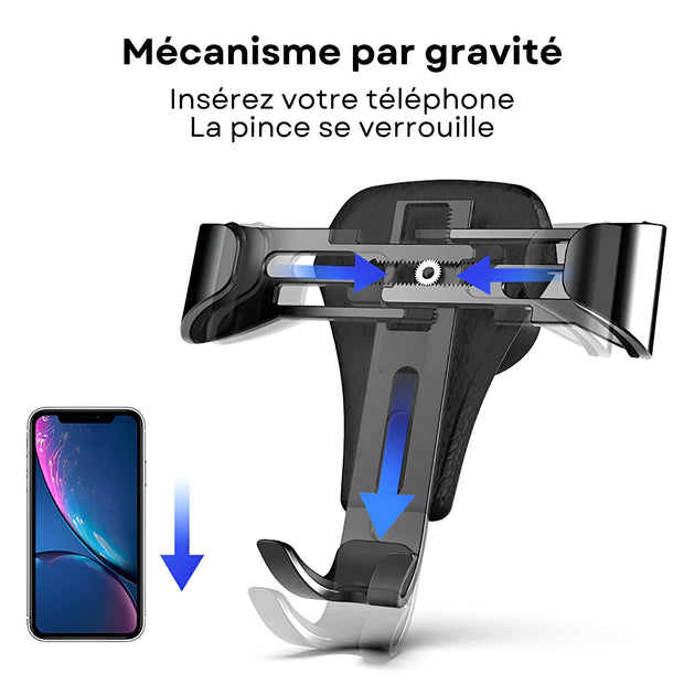 Support Telephone Voiture Grille Aeration Triangulaire