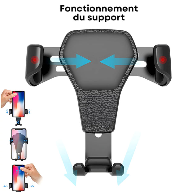 Support Telephone Voiture Grille Aeration Triangulaire