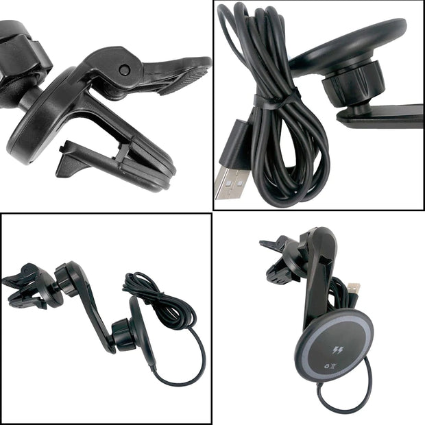 Support Telephone Voiture Grille Aeration Chargeur sans fil