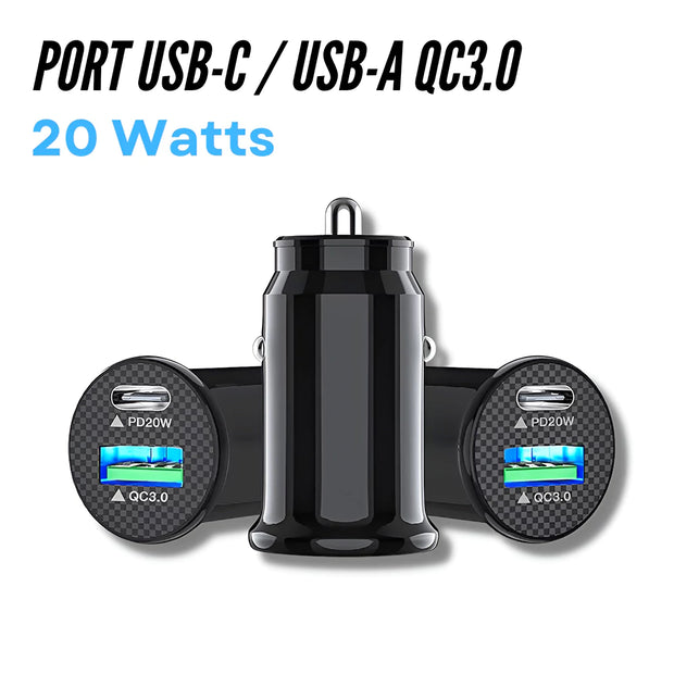 Prise Allume Cigare USB 20 W 2 Ports