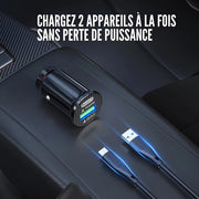 Prise Allume Cigare USB 20 W 2 Ports