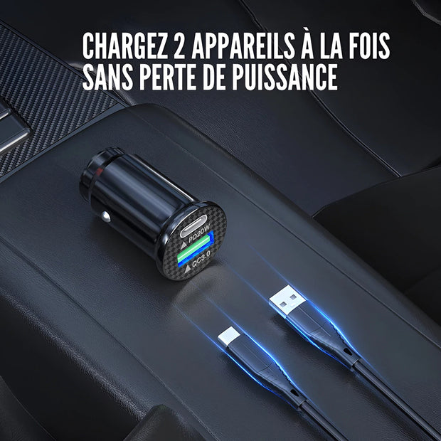 Prise Allume Cigare USB 20 W 2 Ports