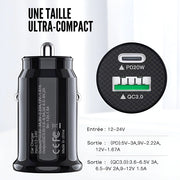 Prise Allume Cigare USB 20 W 2 Ports