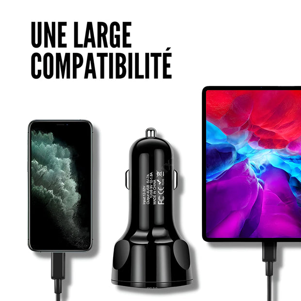 Prise Allume Cigare USB 50 W 4 Ports