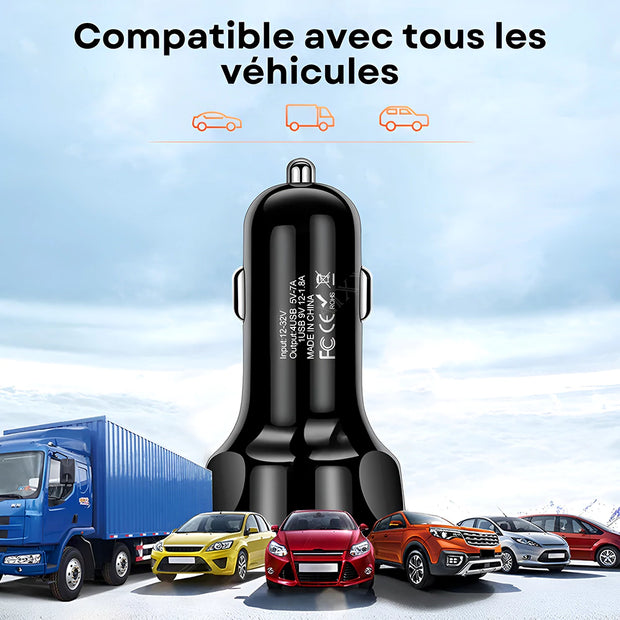 Prise Allume Cigare USB 50 W 4 Ports