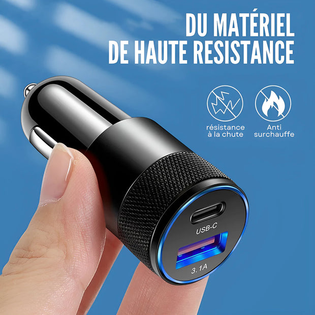 prise allume cigare USB 66 W 2 Ports